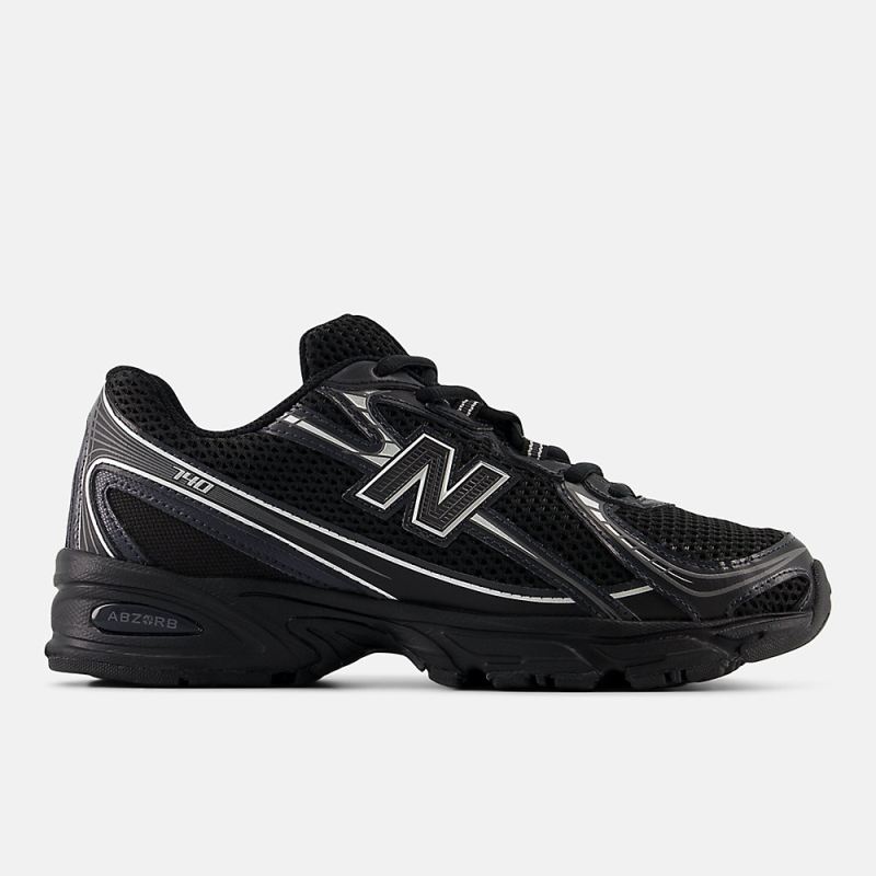 New Balance Men's 740 Shoes Black with Silver Metallic