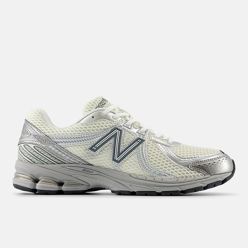 New Balance Men's 860v2 Shoes Sea Salt with Harbor Grey and Rain