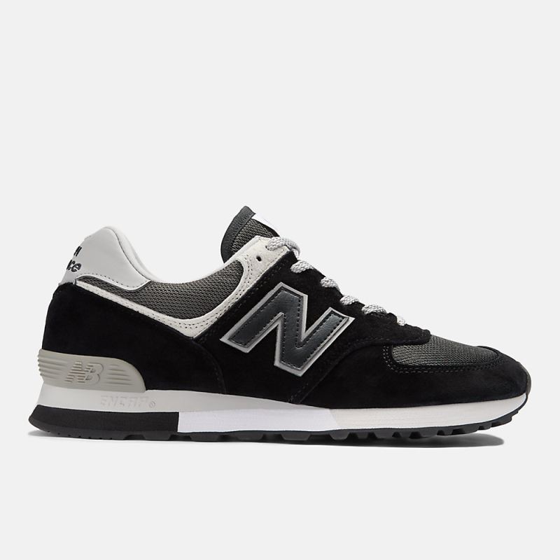 New Balance Women's MADE in UK 576 Shoes Black with Raven and Al