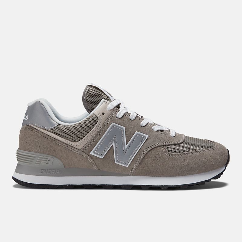 New Balance Men's 574 Core Shoes Grey with White