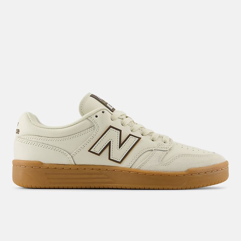 New Balance Men's NB Numeric 480 Shoes Sea Salt with Brown