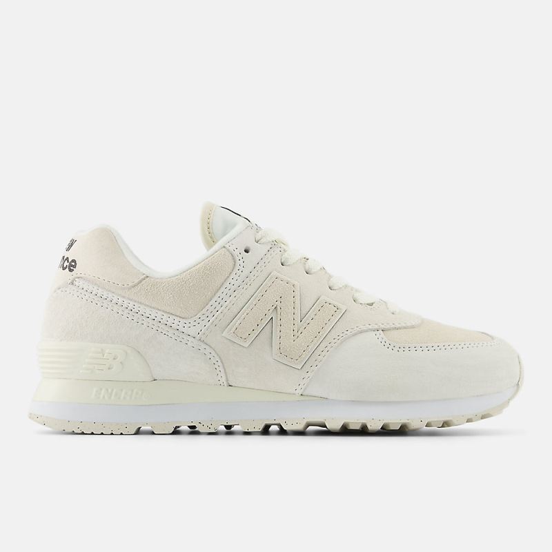 New Balance Women's 574 Shoes Sea Salt with Linen