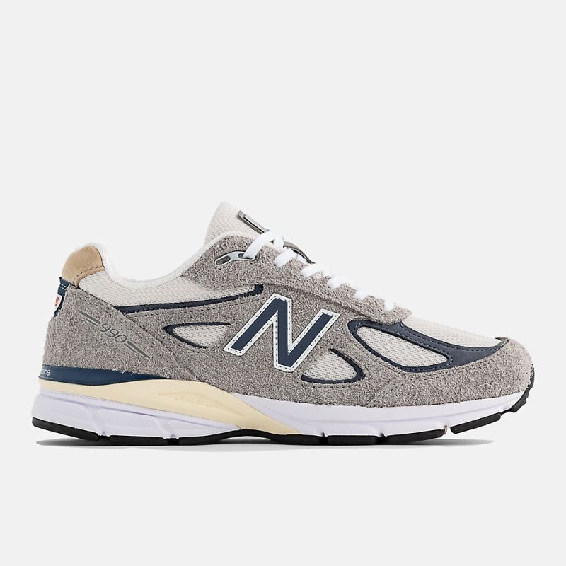 New Balance Men's Made in USA 990v4 Shoes Marblehead with Vintag