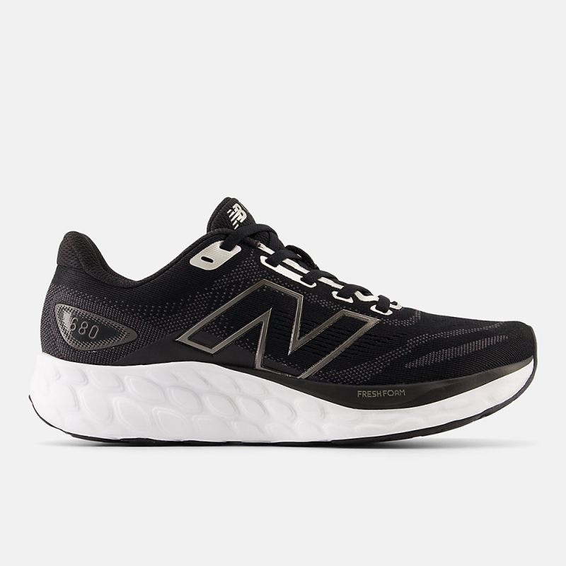 New Balance Women's Fresh Foam 680 v8 Shoes Black with Light Gol