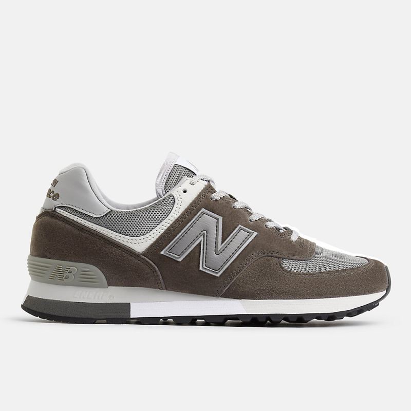 New Balance Women's MADE in UK 576 Shoes Dark Gull Grey with Ste