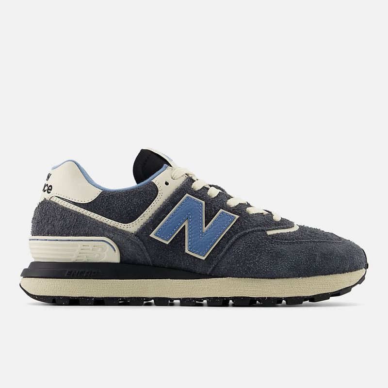 New Balance Men's 574 LEGACY Shoes Black with Blue