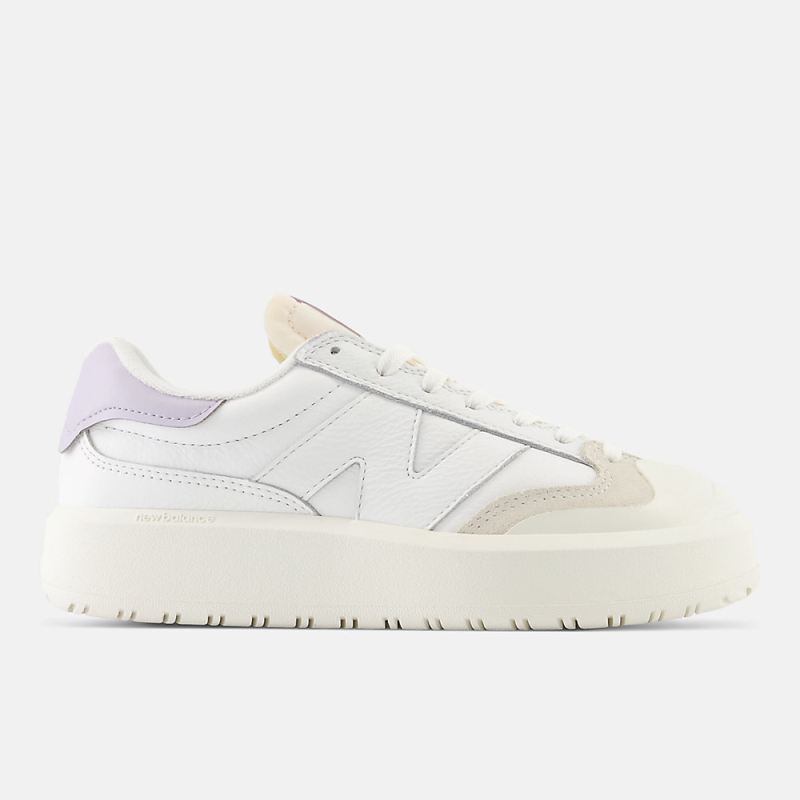 New Balance Women's CT302 Shoes White with Grey Violet