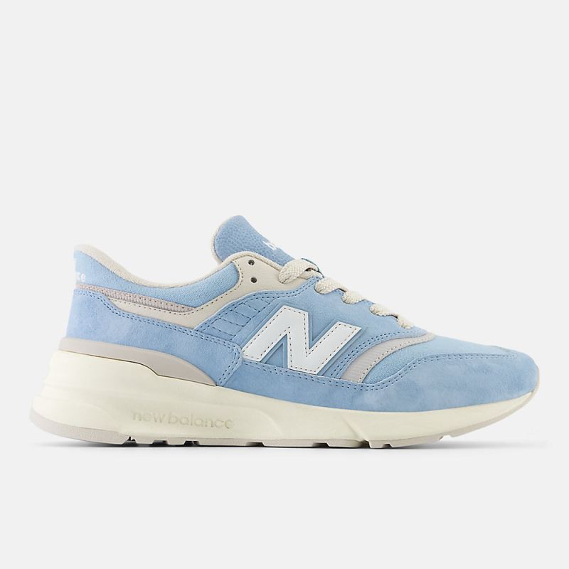 New Balance Women's 997R Shoes Chrome Blue with Light Chrome Blu