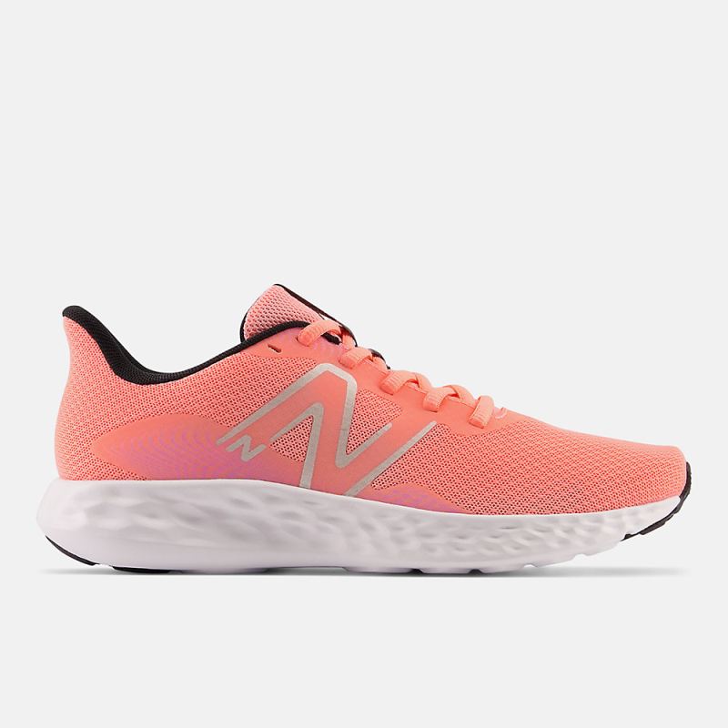 New Balance Women's 411v3 Shoes Grapefruit with Gold Metallic an