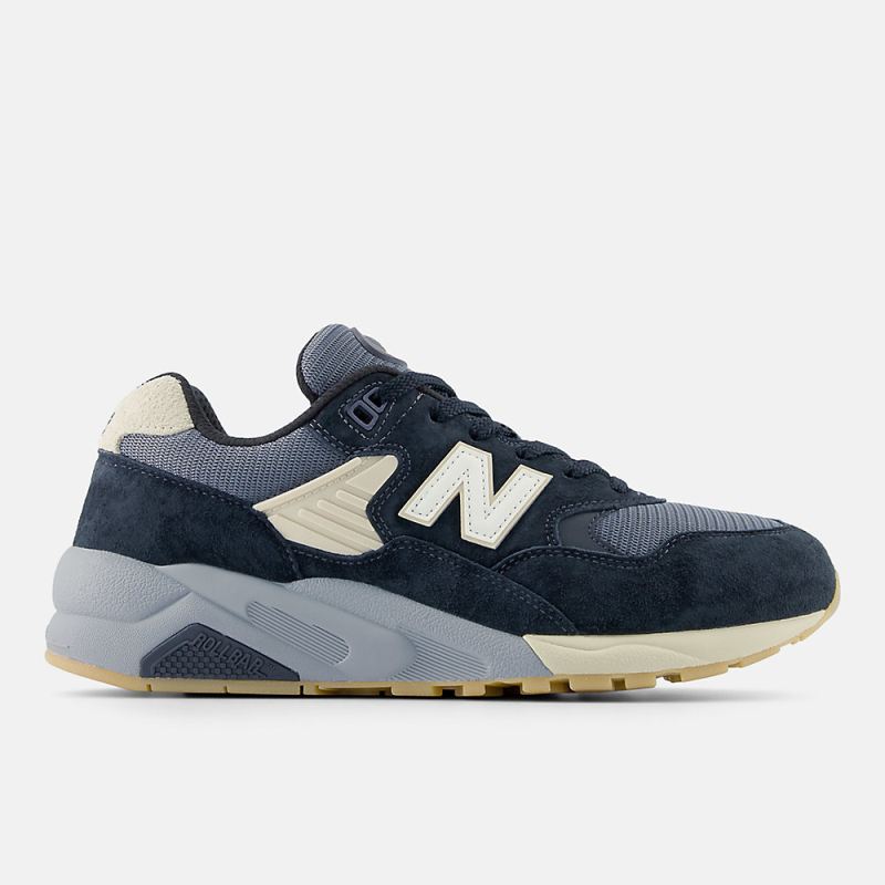 New Balance Men's 580 Shoes Phantom with Sandstone and Black