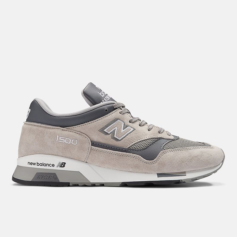 New Balance Men's Made in UK 1500 Shoes Grey with Rock Ridge and