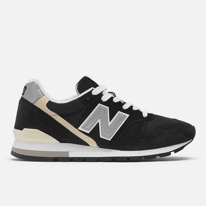 New Balance Men's Made in USA 996 Shoes Black with Silver