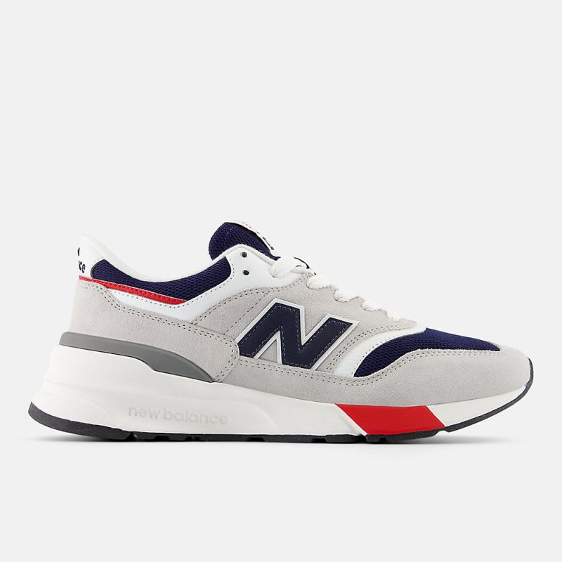 New Balance Men's 997R Shoes Brighton Grey with Team Navy