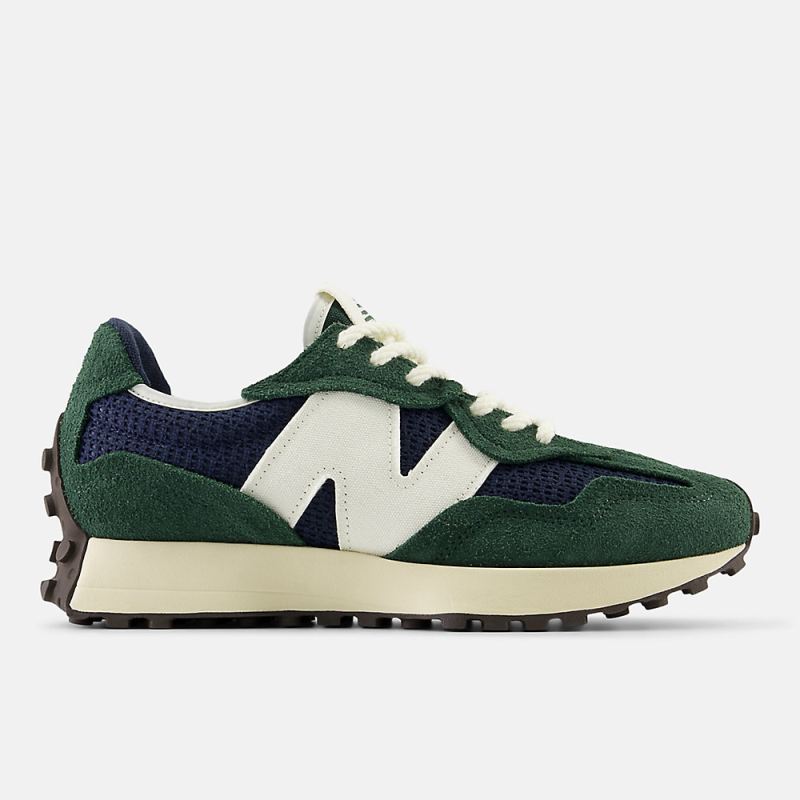 New Balance Men's 327 Shoes Midnight Green with Outerspace