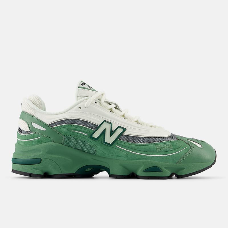 New Balance Women's 1000 Shoes Mallard Green with Sea Salt