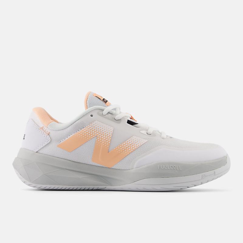 New Balance Men's FuelCell 796v4 Padel Shoes White with Guava Ic