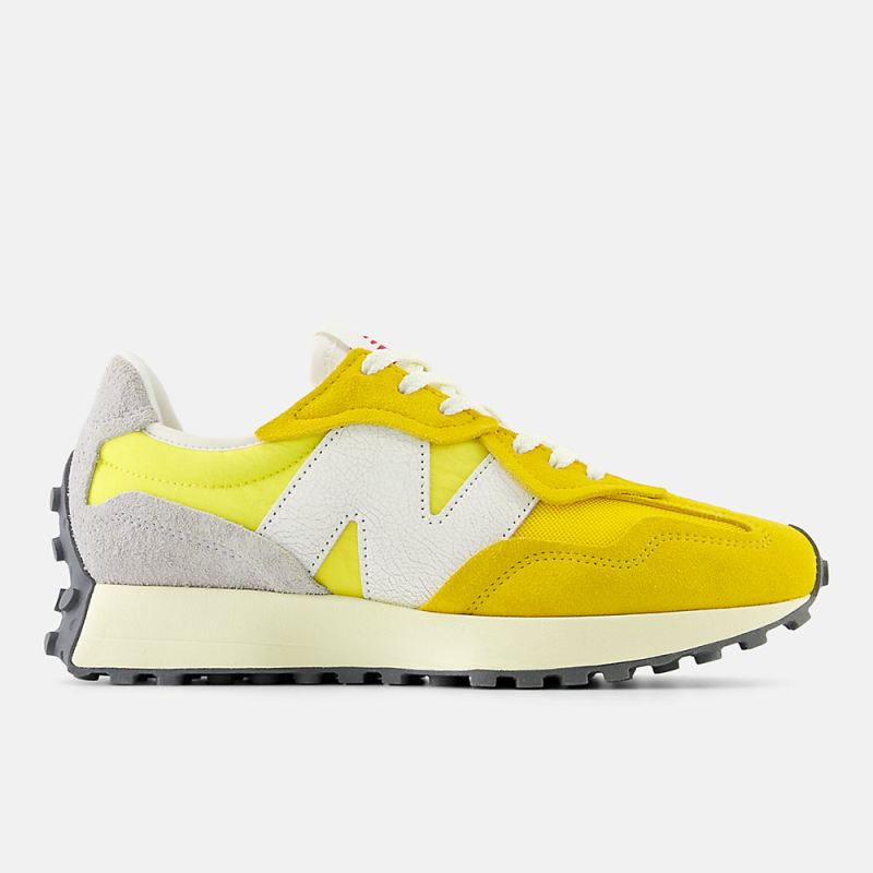 New Balance Men's 327 Shoes Ginger Lemon with Lemon Zest