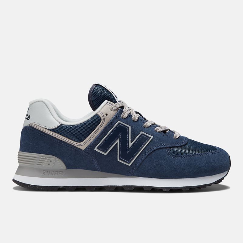 New Balance Men's 574 Core Shoes Navy with White