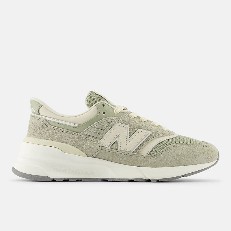 New Balance Women's 997R Shoes Olivine with Linen