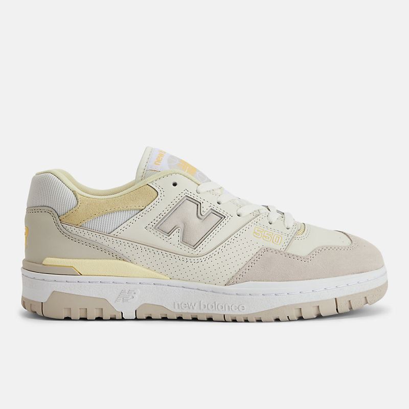 New Balance Men's 550 Shoes Sea Salt with Moonbeam and Dawn Glow