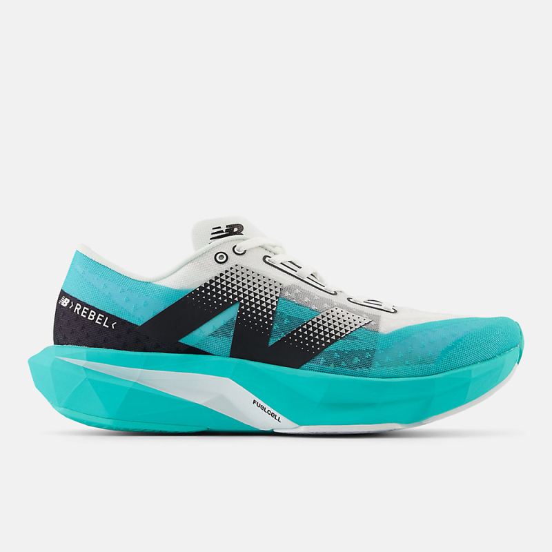 New Balance Men's FuelCell Rebel v4 Shoes Cyber Jade with White