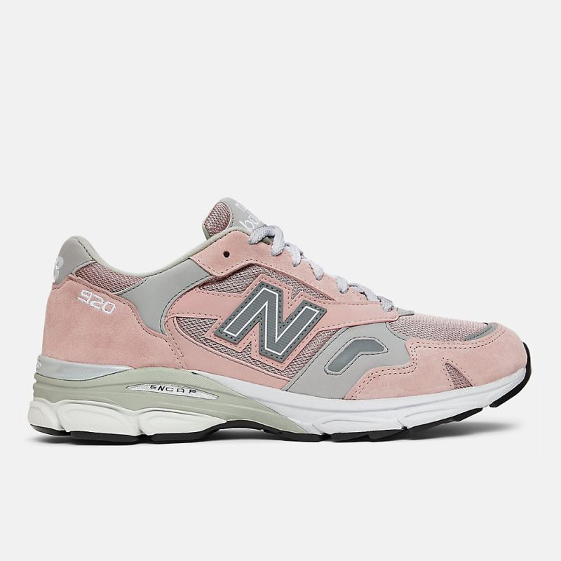 New Balance Men's MADE in UK 920 Shoes Pink with Grey and White