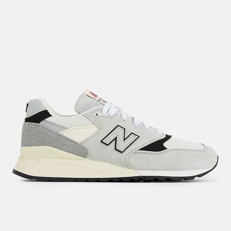 New Balance Men's Made in USA 998 Shoes Grey with Black