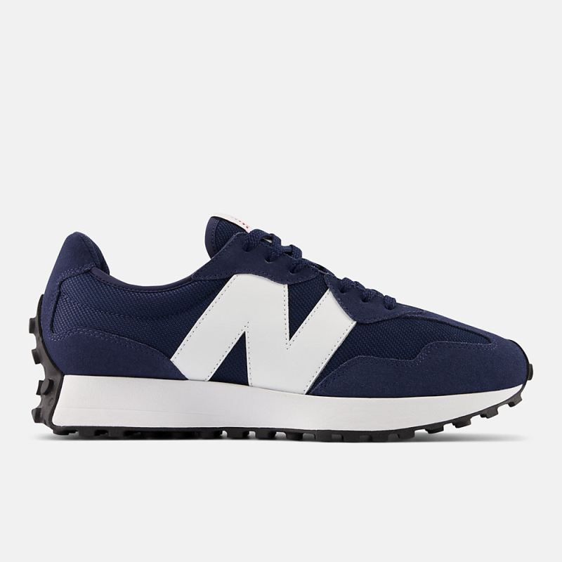 New Balance Men's 327 Shoes Natural Indigo with White