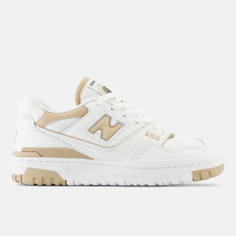 New Balance Women's 550 Shoes White with Incense