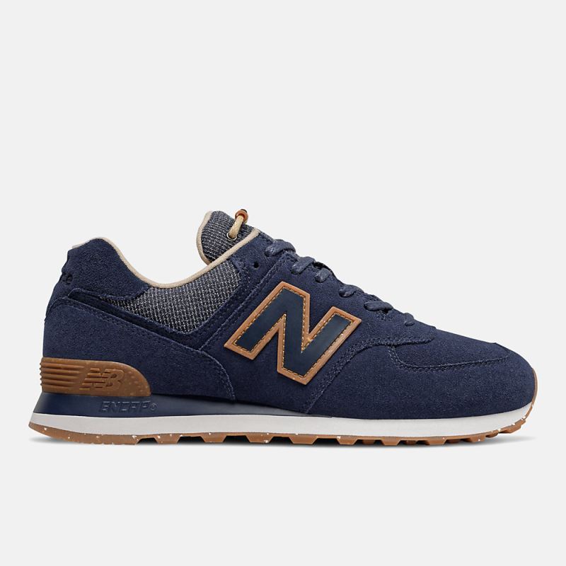 New Balance Men's 574 Wabi Sabi Shoes Natural Indigo with Incens