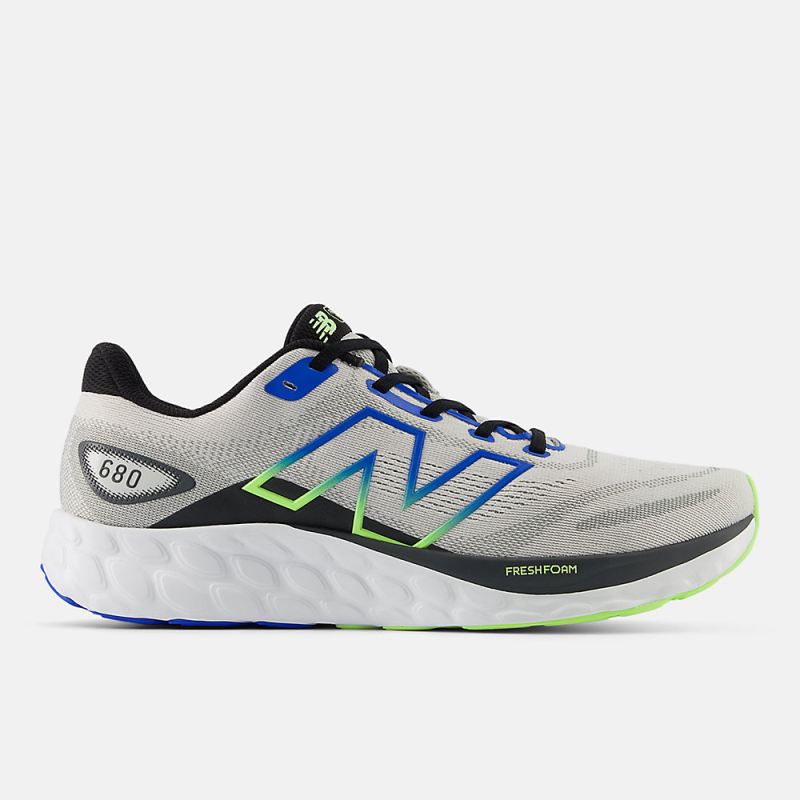 New Balance Men's Fresh Foam 680 v8 Shoes Grey Matter with Blue