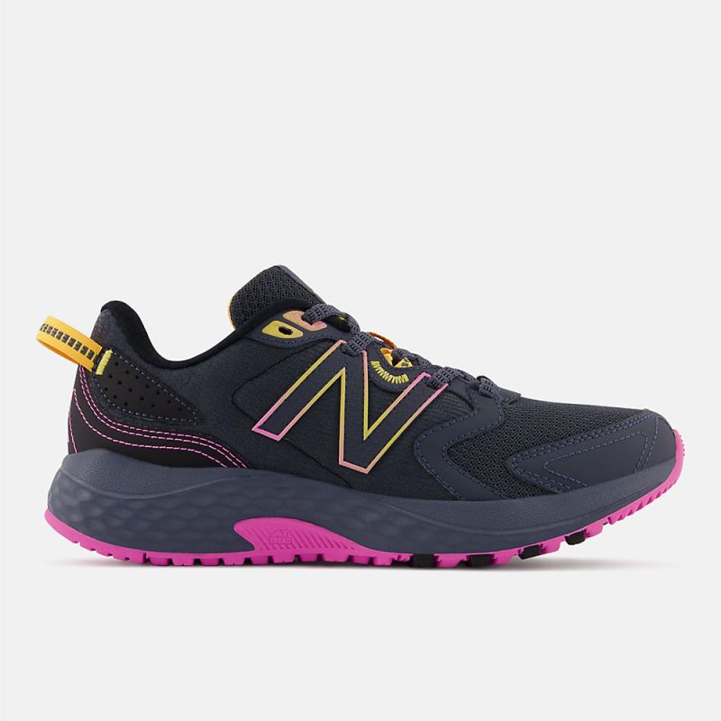 New Balance Women's 410v7 Shoes Grey with Pink and Orange