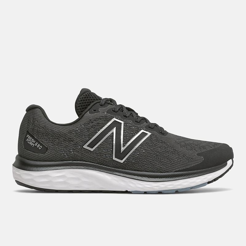 New Balance Men's Fresh Foam 680v7 Shoes Black with Star Glo