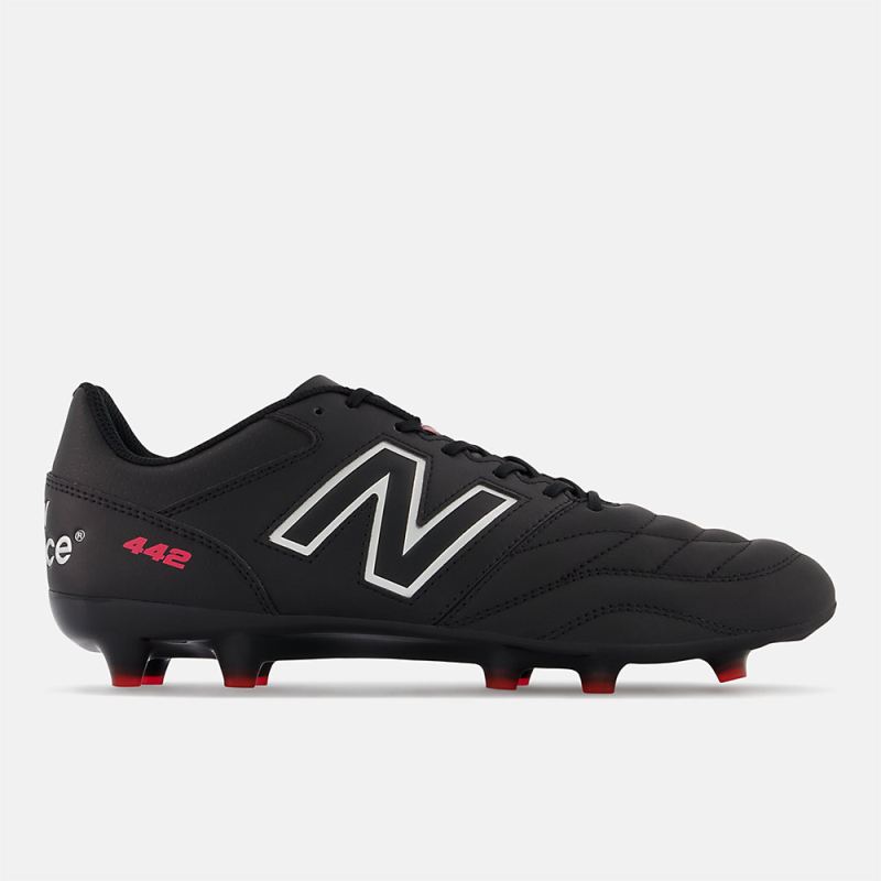 New Balance Men's 442 V2 TEAM FG Shoes Black with White