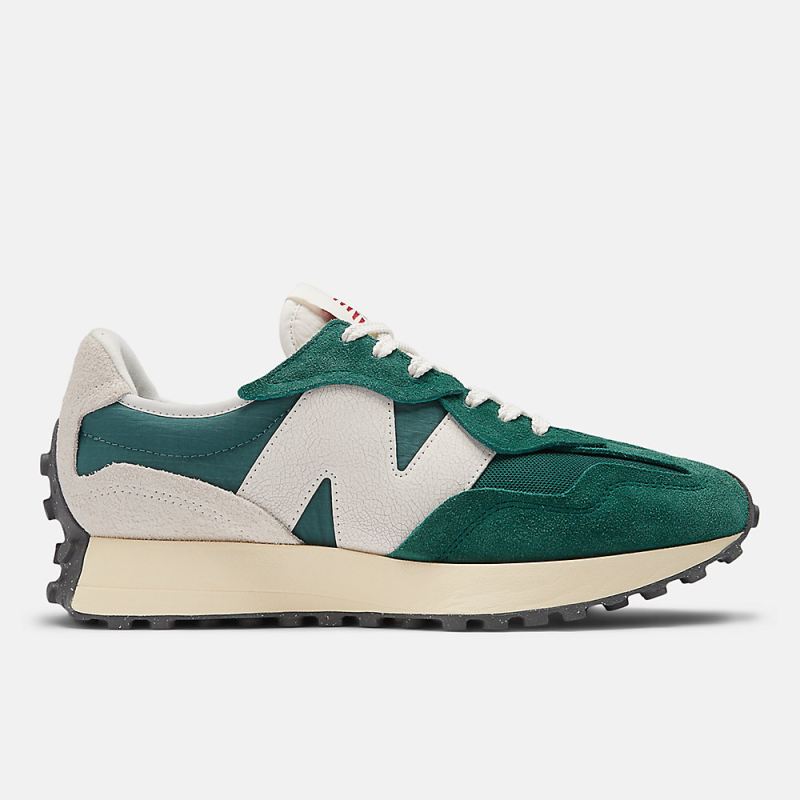 New Balance Men's 327 Shoes Marsh Green with New Spruce