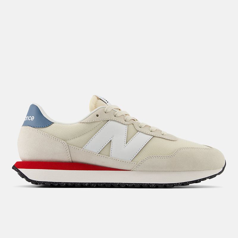 New Balance Men's 237 Shoes Linen with White and Elemental Blue