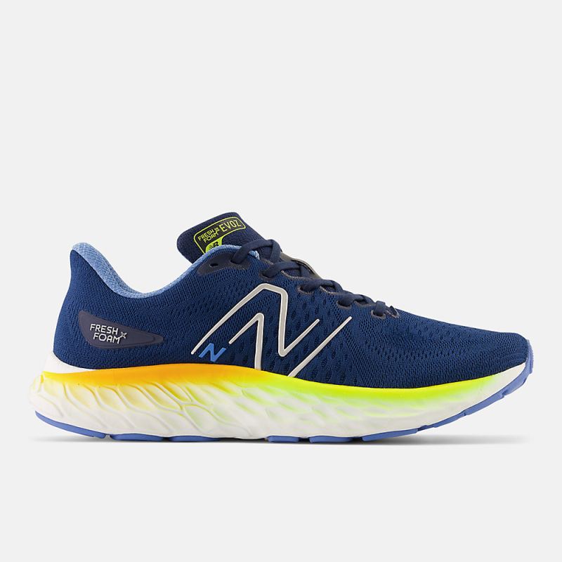 New Balance Men's Fresh Foam X EVOZ v3 Shoes NB Navy with Herita