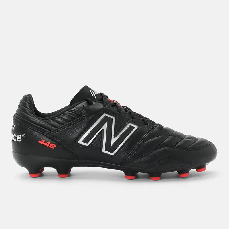 New Balance Men's 442 PRO AG V2 Shoes Black with Red and White