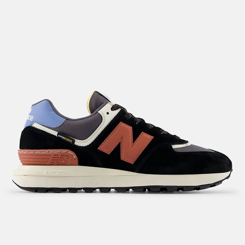 New Balance Men's 574 LEGACY Shoes Black with Red