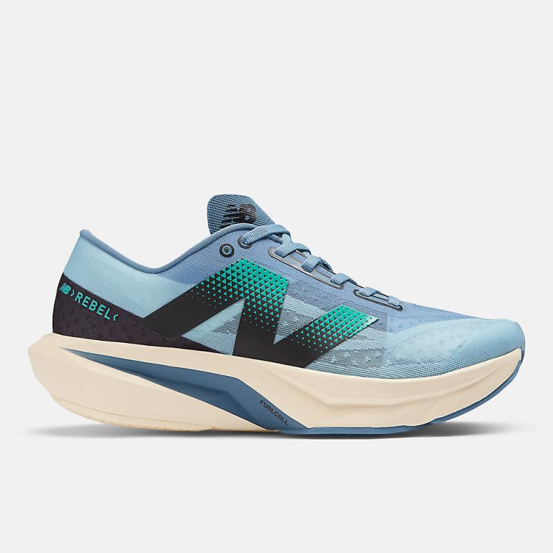 New Balance Men's FuelCell Rebel v4 Shoes Heron Blue with Chrome