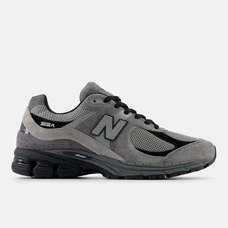 New Balance Men's 2002R Shoes Castlerock with Shadow Grey and Bl