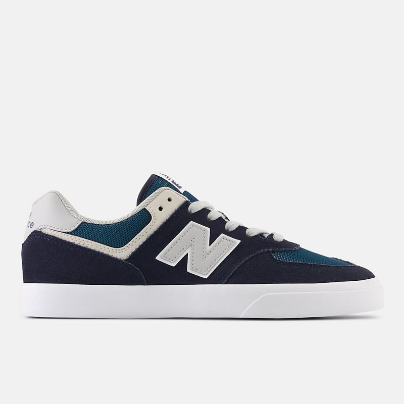 New Balance Women's NB Numeric 574 Vulc Shoes Navy with Grey