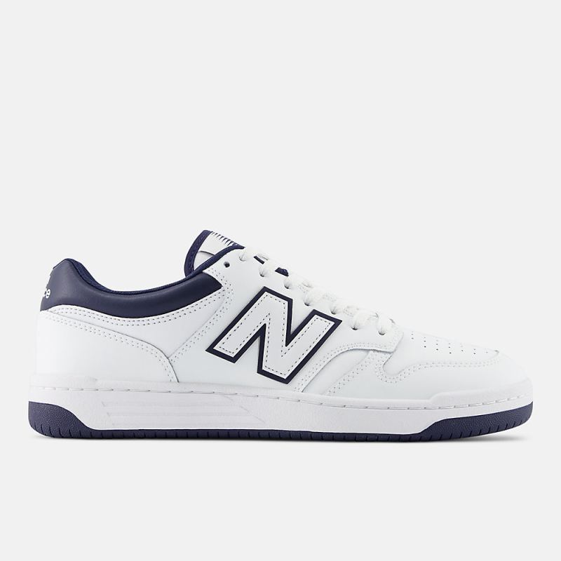 New Balance Men's 480 Shoes White with Navy