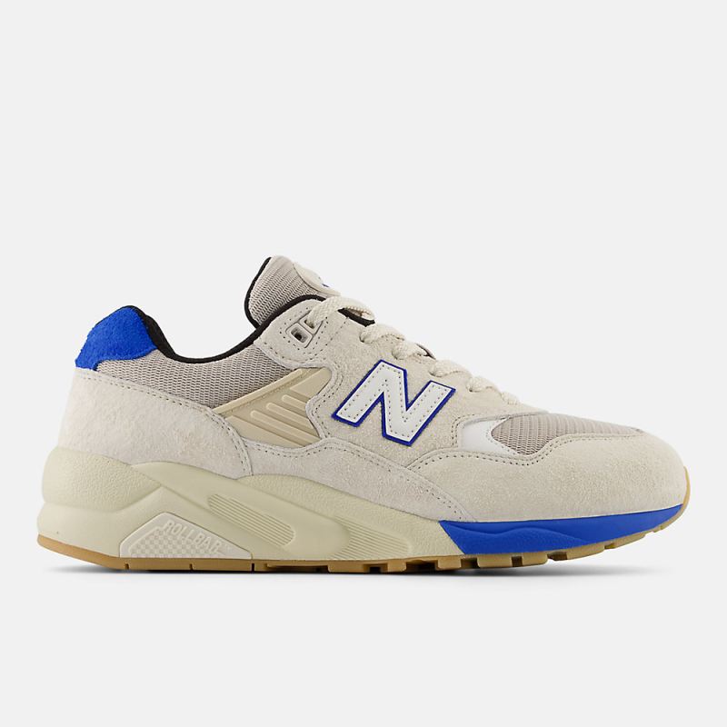 New Balance Men's 580 Shoes Linen with Blue Oasis and Moonrock