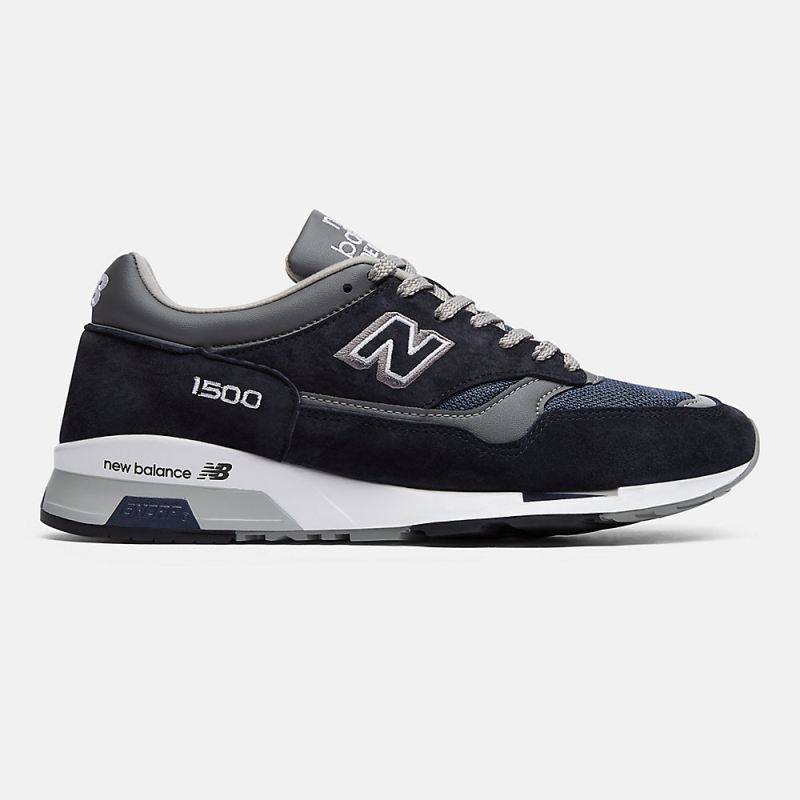 New Balance Women's MADE in UK 1500 Shoes Navy with Grey and Whi