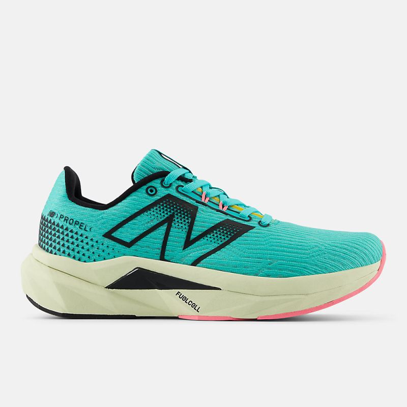 New Balance Women's FuelCell Propel v5 Shoes Cyber Jade with Amb