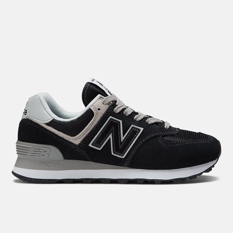 New Balance Women's 574 Core Shoes Black with White