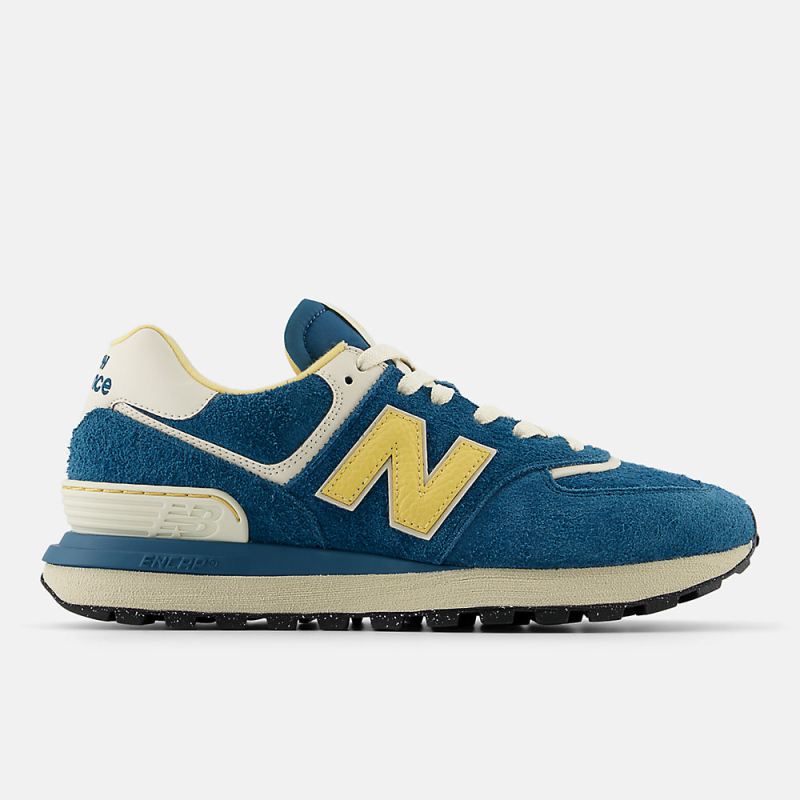 New Balance Men's 574 LEGACY Shoes Navy with Yellow