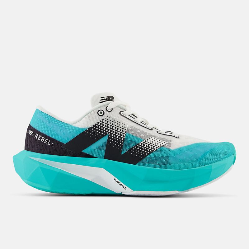 New Balance Women's FuelCell Rebel v4 Shoes Cyber Jade with Blac