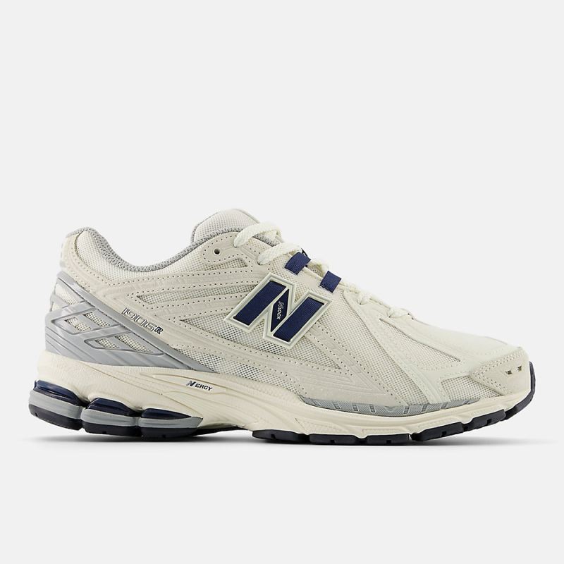 New Balance Men's 1906R Shoes Angora with NB Navy and Concrete